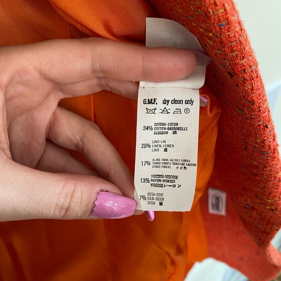 Vintage Missoni Donna Orange Blazer Designer Italy - Picture 3 of 6